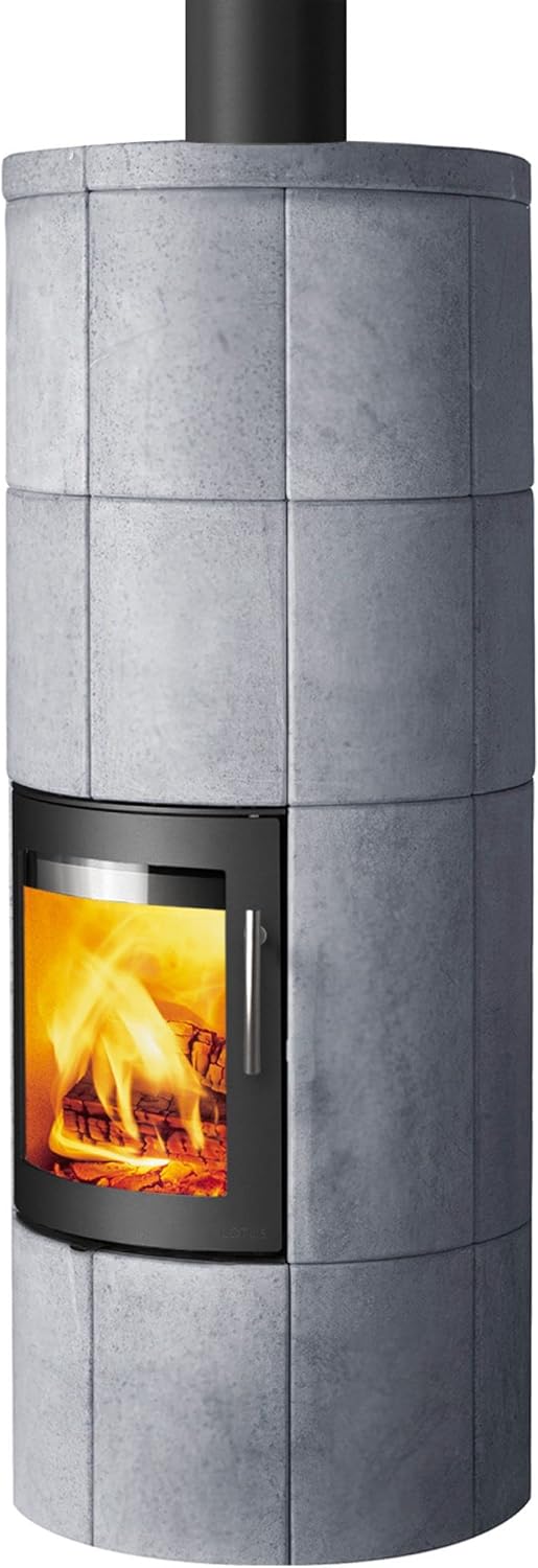 Lotus LO-146 M2 Kaminofen Schwarz/Speckstein, Rauchabgang oben/A+