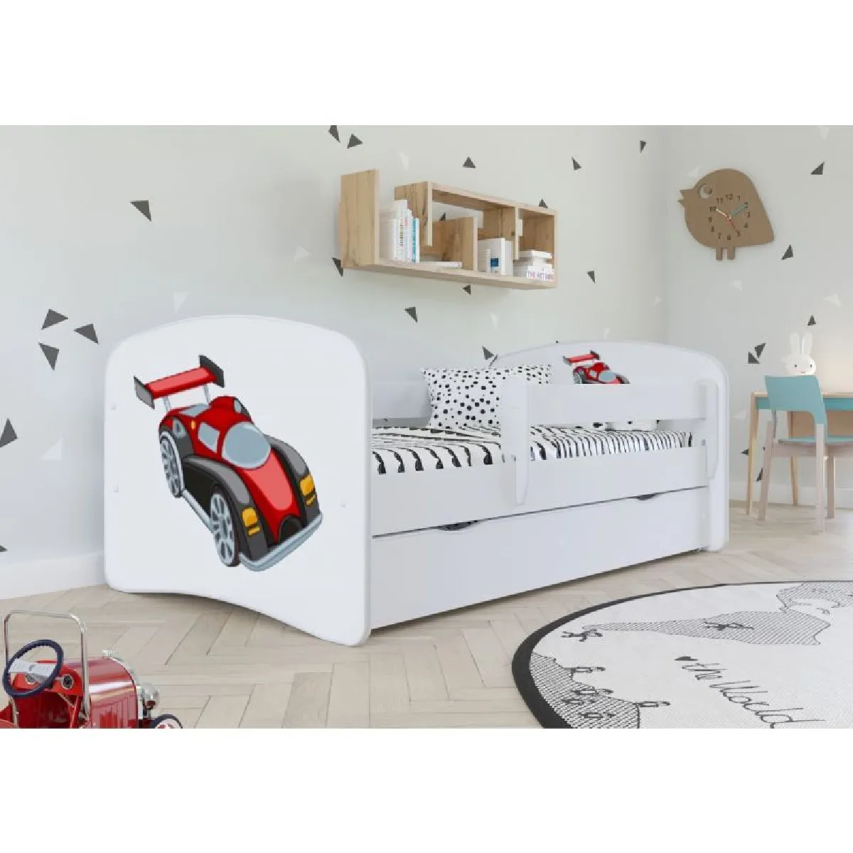 Lit Babydreams voiture de course blanc 180x80 cm