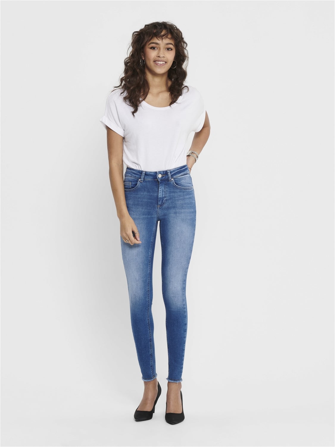 ONLBLUSH Mittlere Taille Skinny Fit Jeans Medium Blue Denim