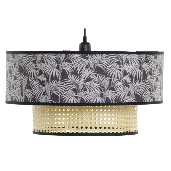 Suspension 40w naturel noir (46 x 46 x 25 cm)