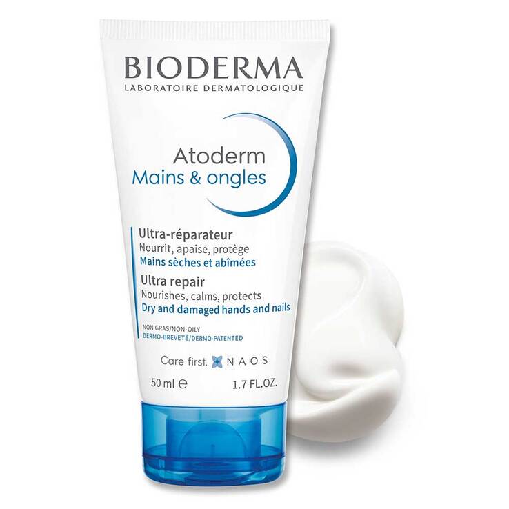 Bioderma Atoderm Mains Handcreme für trockene und raue Hände und Nägel, 50 ml