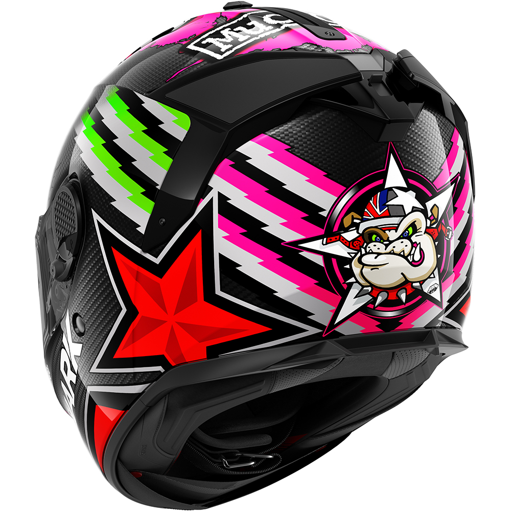Shark - Casque Spartan GT Carbon Replica Scott Redding Signature Carbone / Blanc / Rose / Gris / Vert
