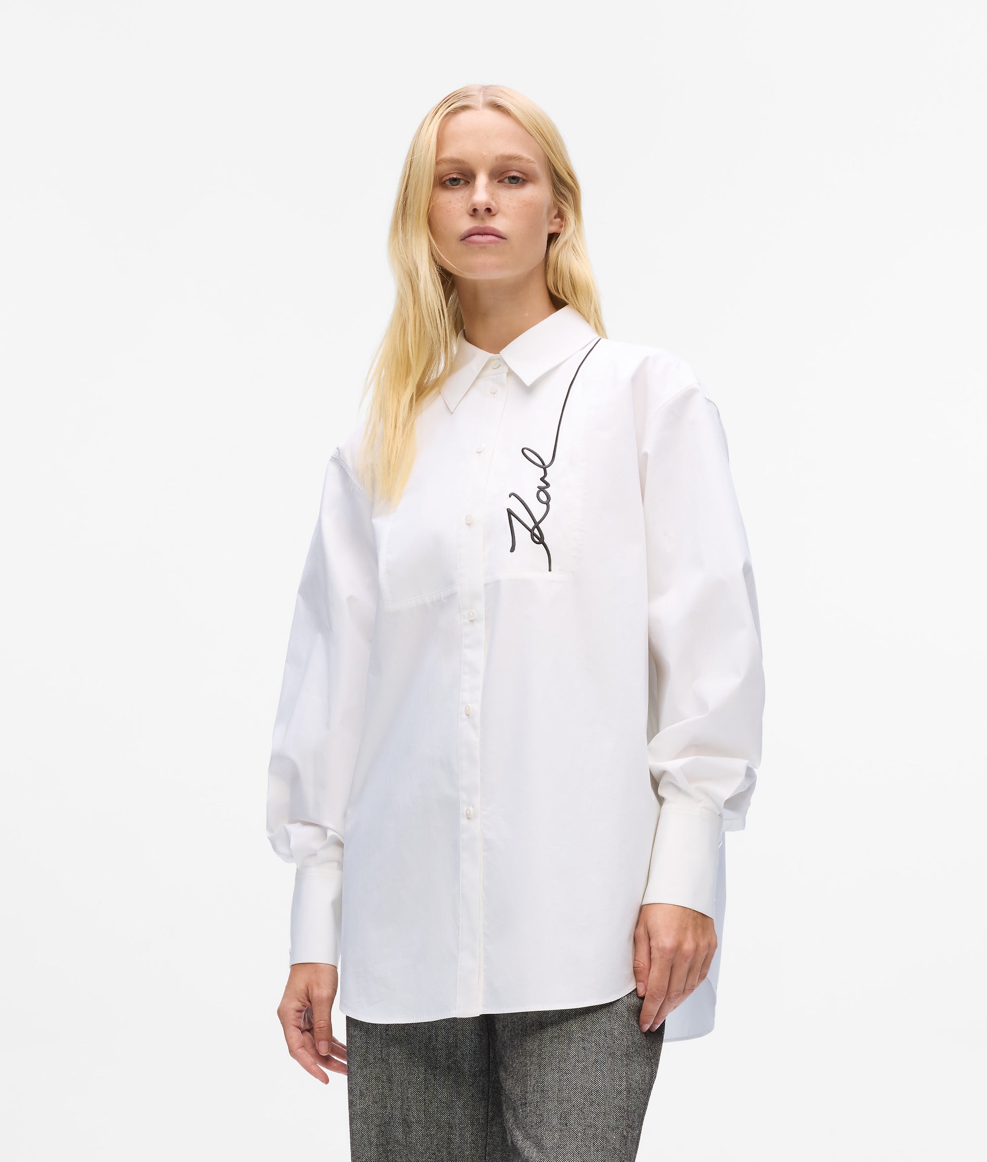 Signature overhemd van popeline