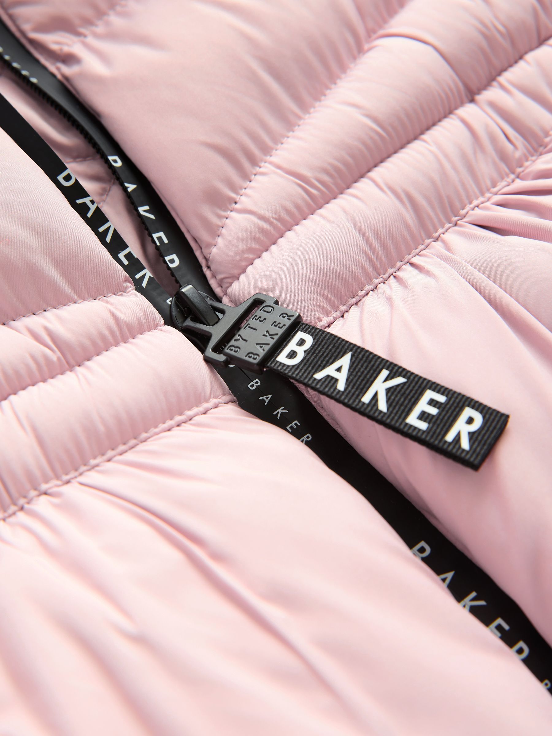 Paars - Baker by Ted Baker - Lichtgewicht, gewatteerde en regenbestendige jas met peplum