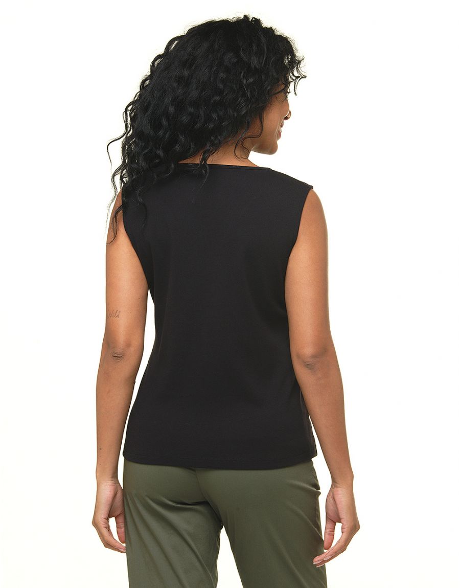 T-shirt noir 100% coton