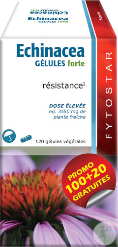 Fytostar Echinacea Forte 3550mg Résistance 120 Gélules Végétales