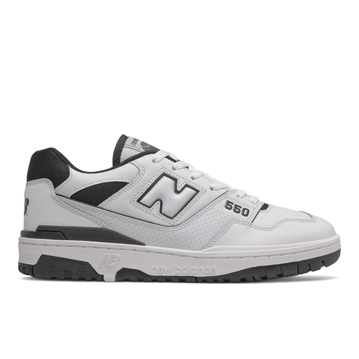 New Balance 550 Sneakers, White/Black, 44