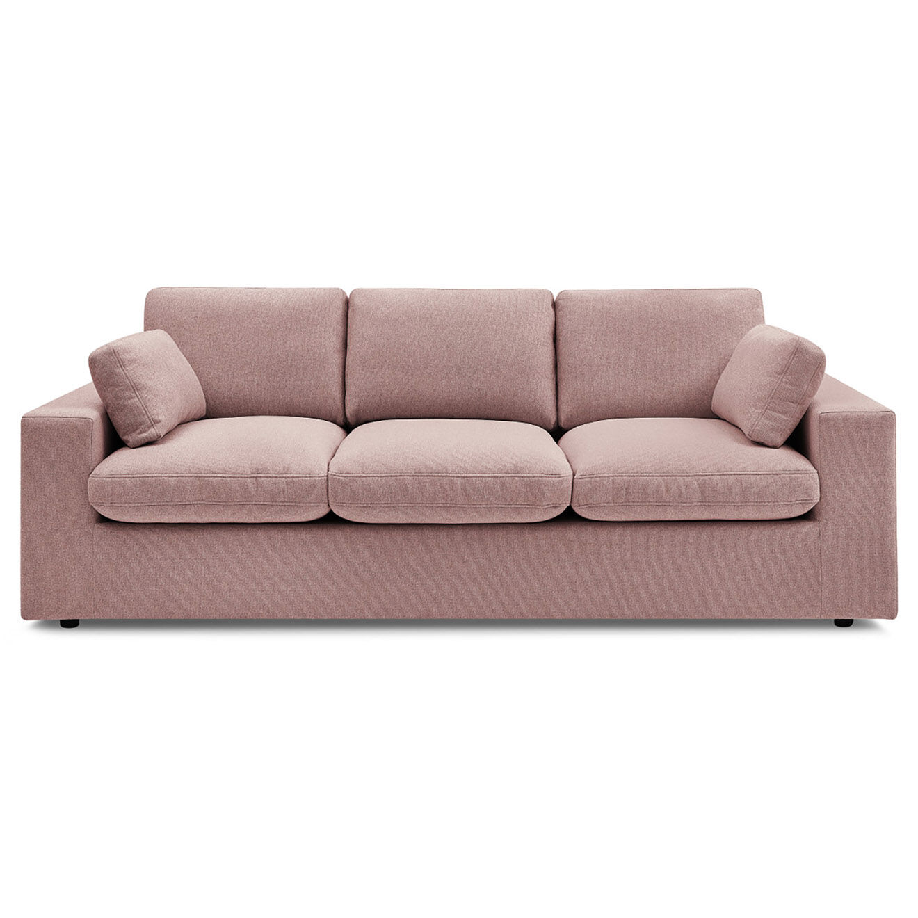 Bobochic Canapé compact belair rose - 220x93x80 cm