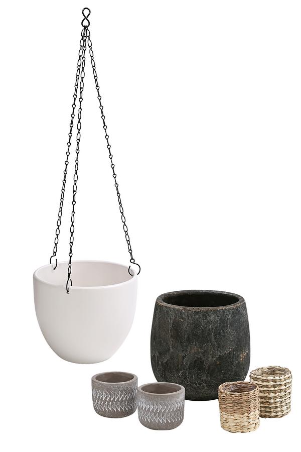 Dehner Übertopf-Set Modern Green, 6-teilig