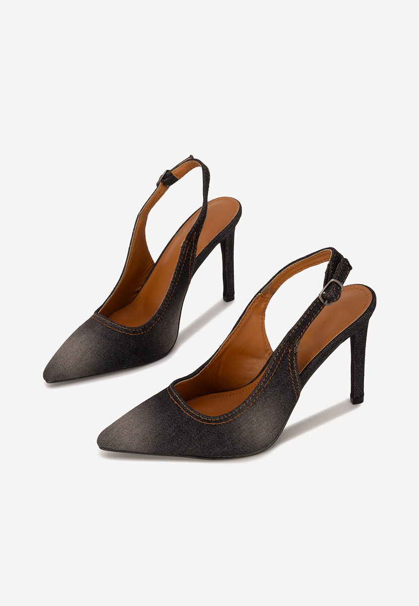 Chaussures slingback noirs Aliomia