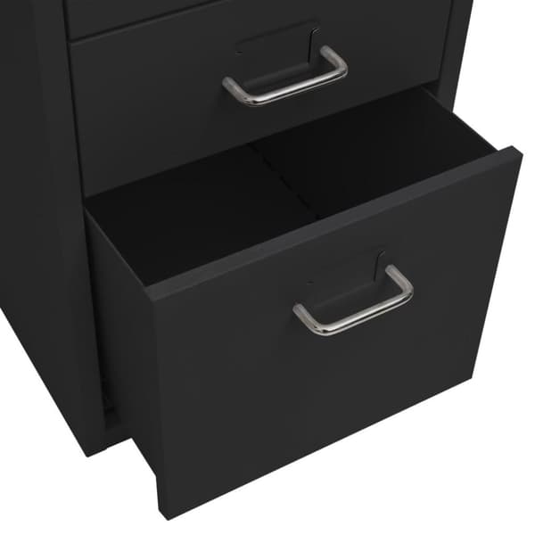 vidaXL Mobilt arkivskap svart 28x41x69 cm metall
