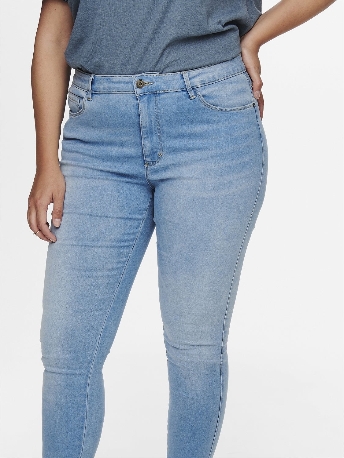 CARAUGUSTA Hohe Taille Skinny Fit Jeans Light Blue Denim