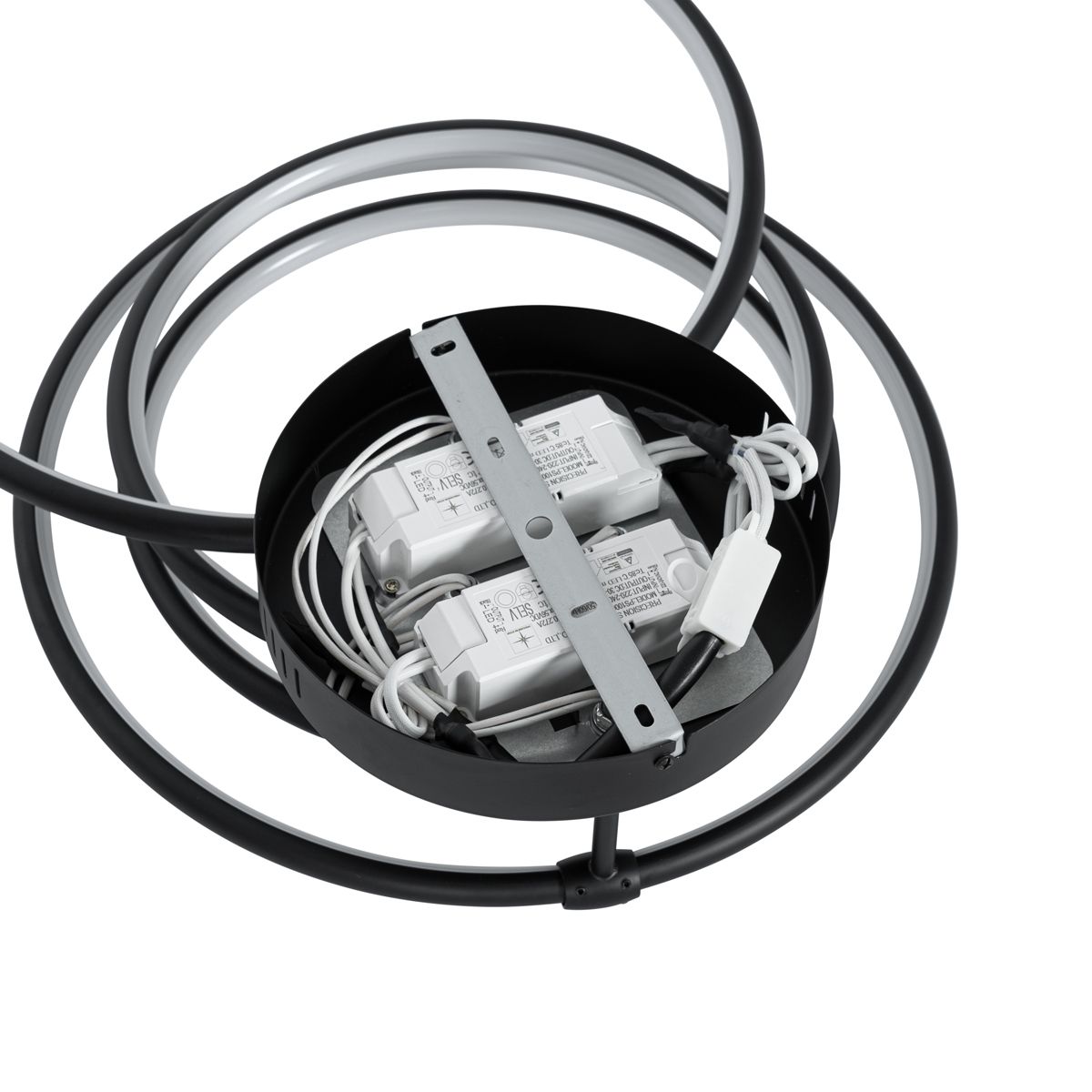 Design plafondlamp zwart incl. LED 3-staps dimbaar 4-lichts - Joaniqa