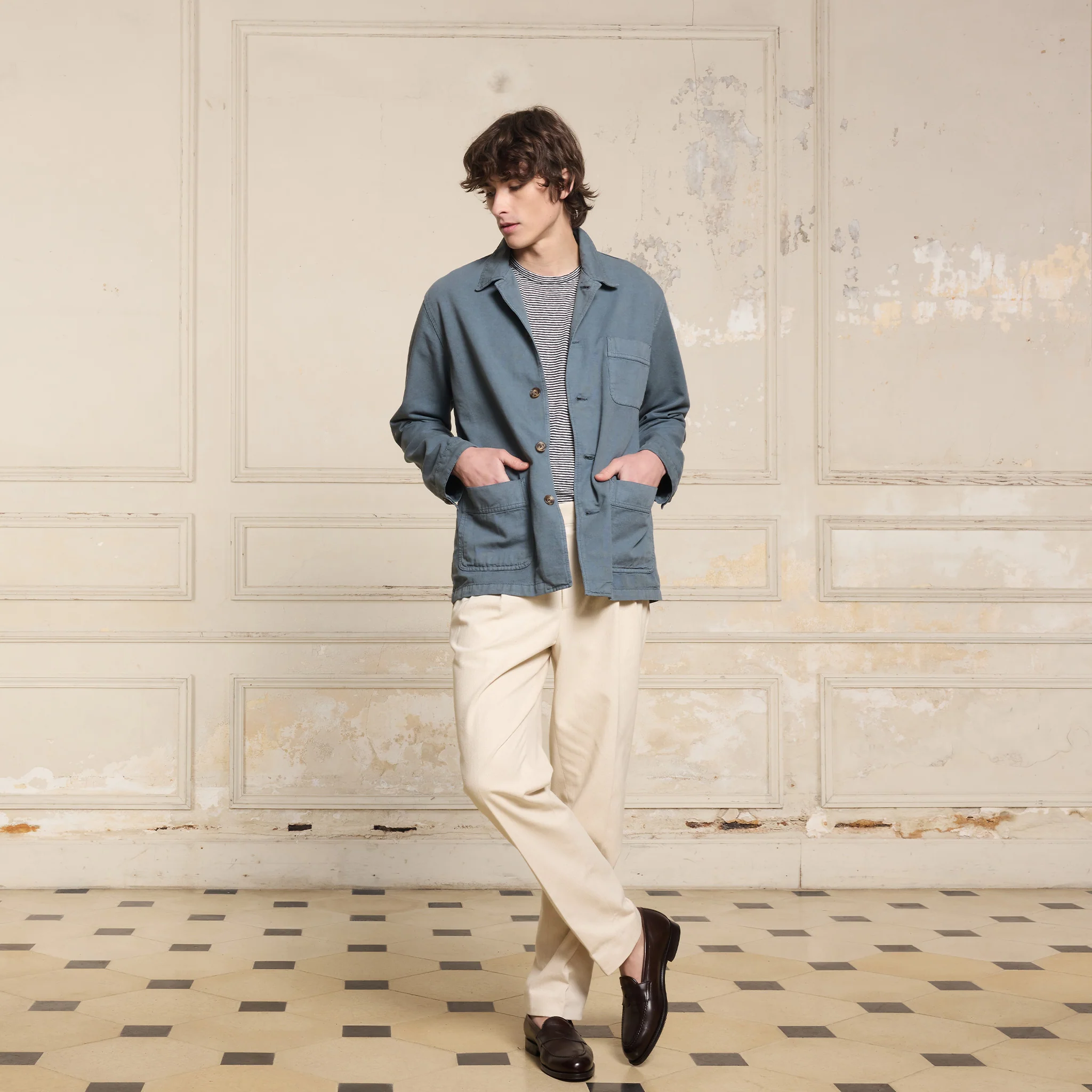 Blue work jacket