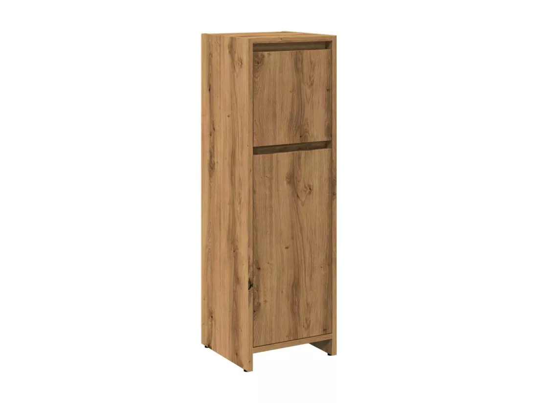 Armoire de bain chêne artisanal 30x30x95 cm bois d'ingénierie