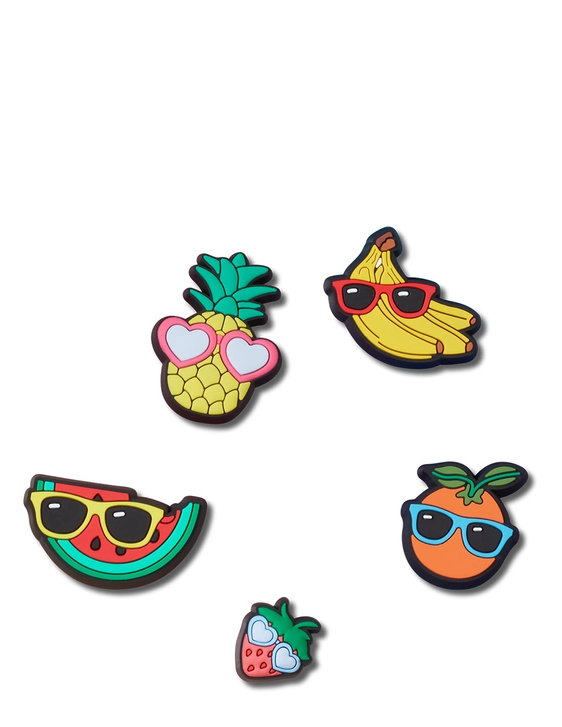 crocs jibbitz cute fruit withe sunnies pack 5