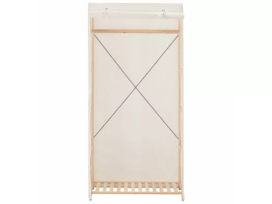 Garde-robe Blanc 79 x 40x170 Tissu 2