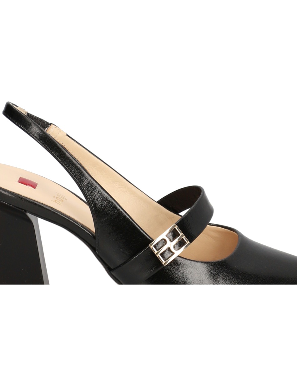 Glattleder Slingpumps