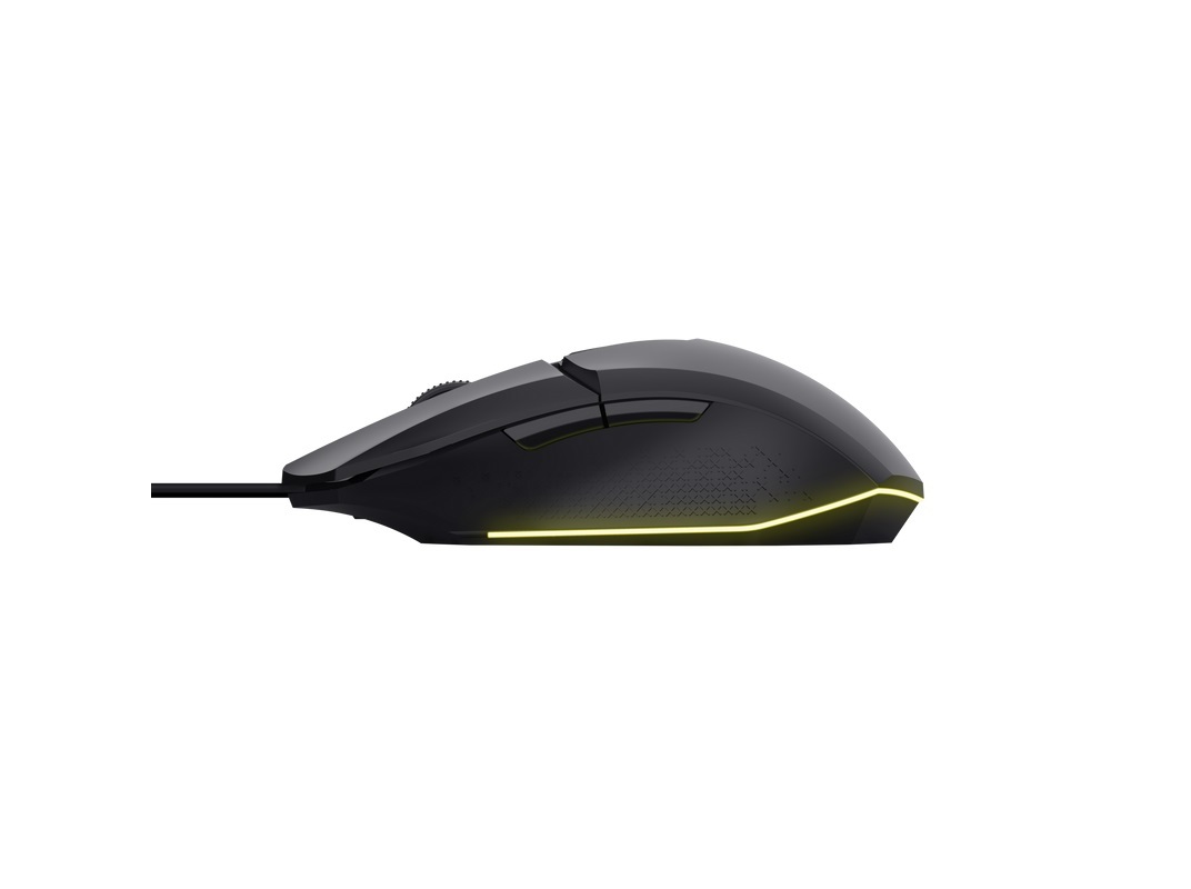 RATO GAMING C/ FIOS TRUST GXT109 PRETO 6400 DPI
