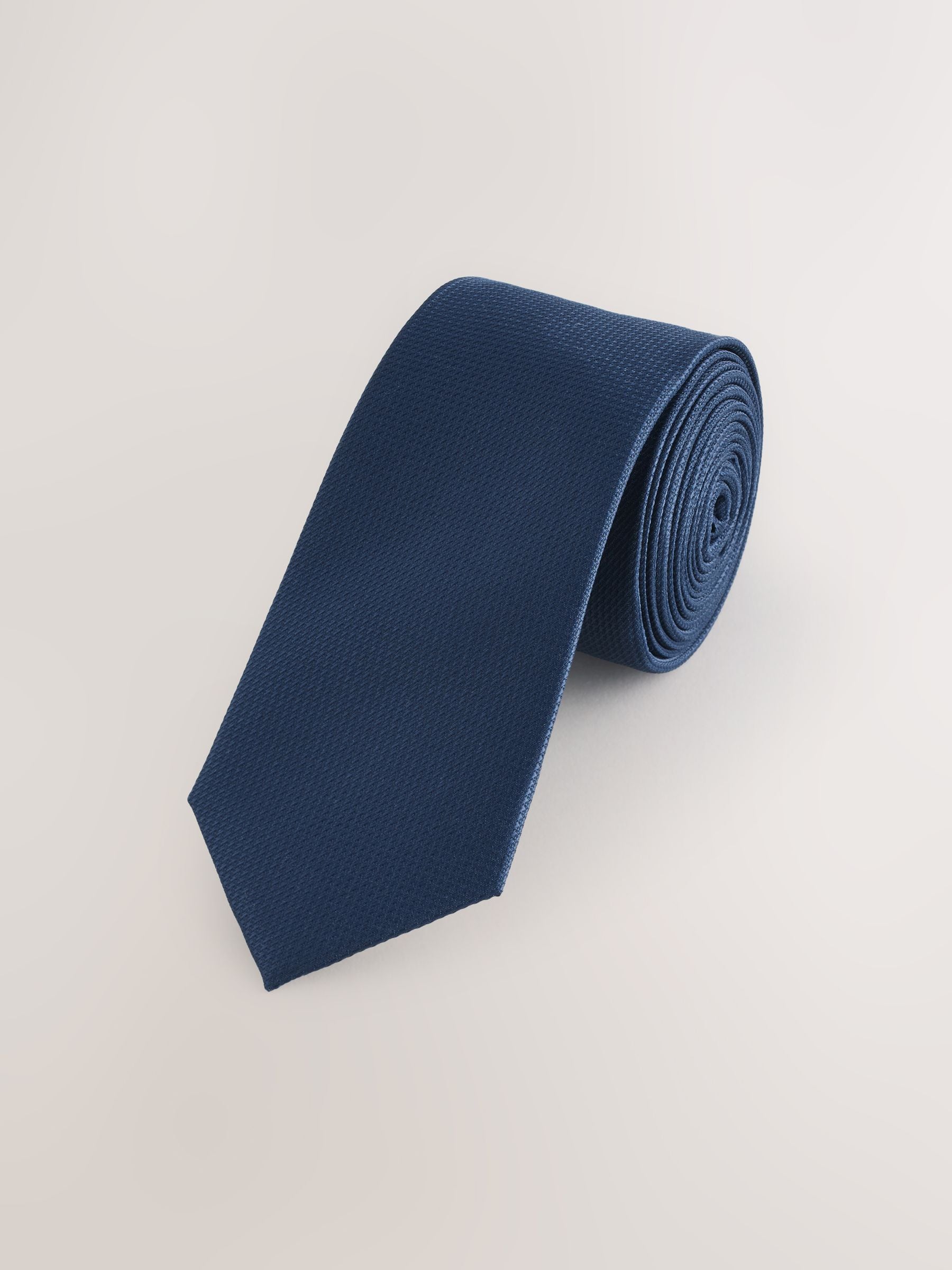 Donkerblauw - Skinny - Stropdas met textuur