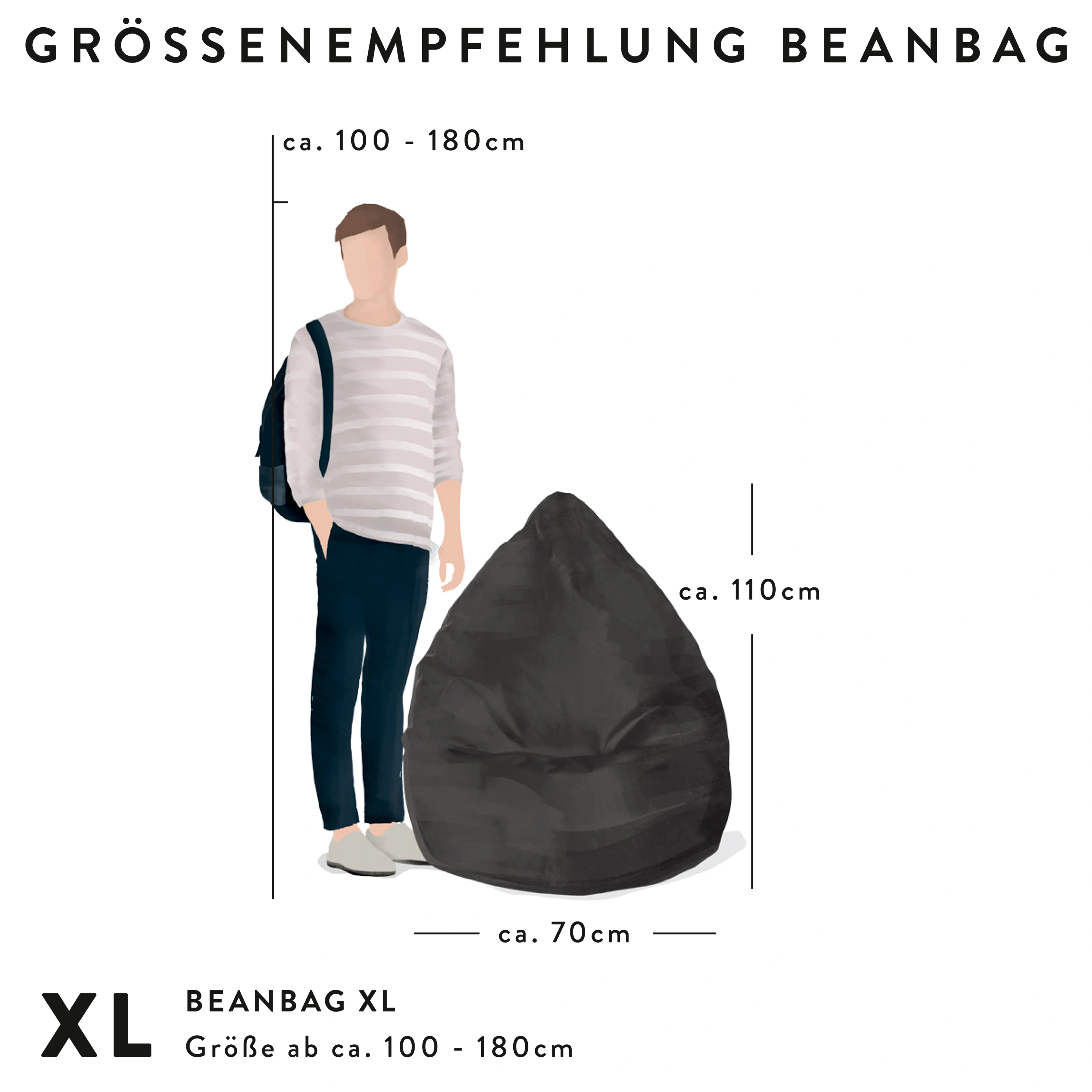 Sitzsack Beanbag Jamie XL (Farbe: sand)