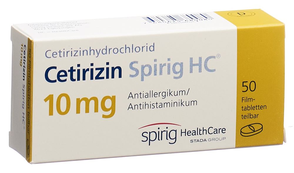 CETIRIZINE Spirig HC 10 mg<br>50 Stück, Blister, Filmtablette