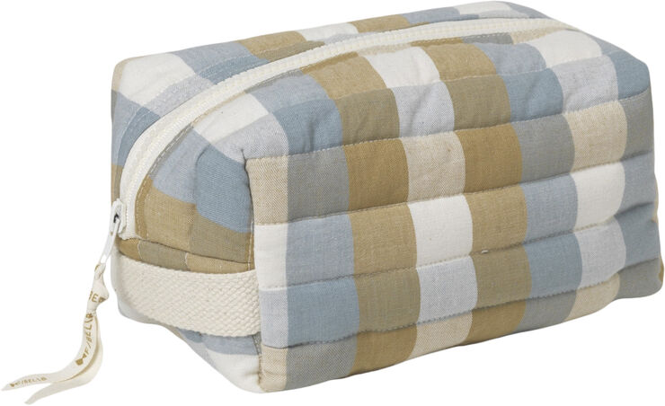 Fabelab Quilted Toiletry Bag - Cottage Blue Checks Cottage blue