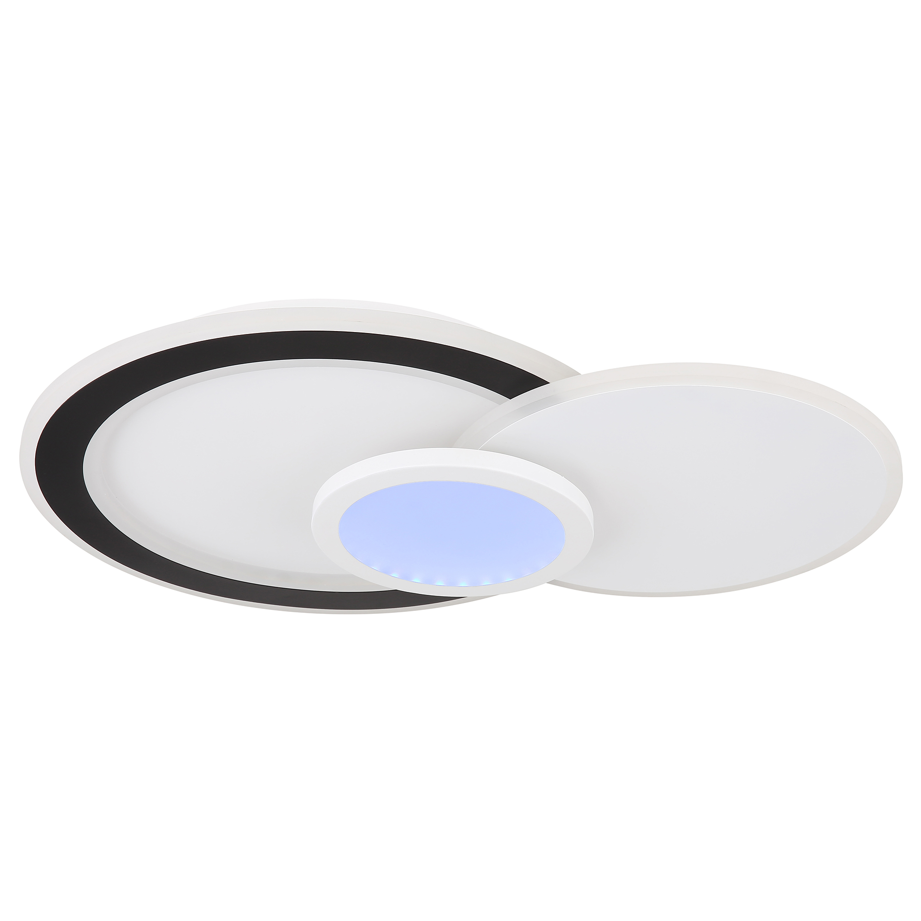 RGB-LED-Deckenleuchte - weiß-schwarz - mit Fernbedienung
