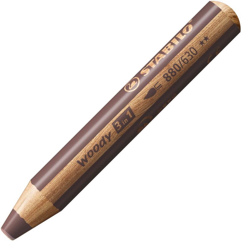 Crayon multi talents stabilo woody 3 in 1 terre de cyan