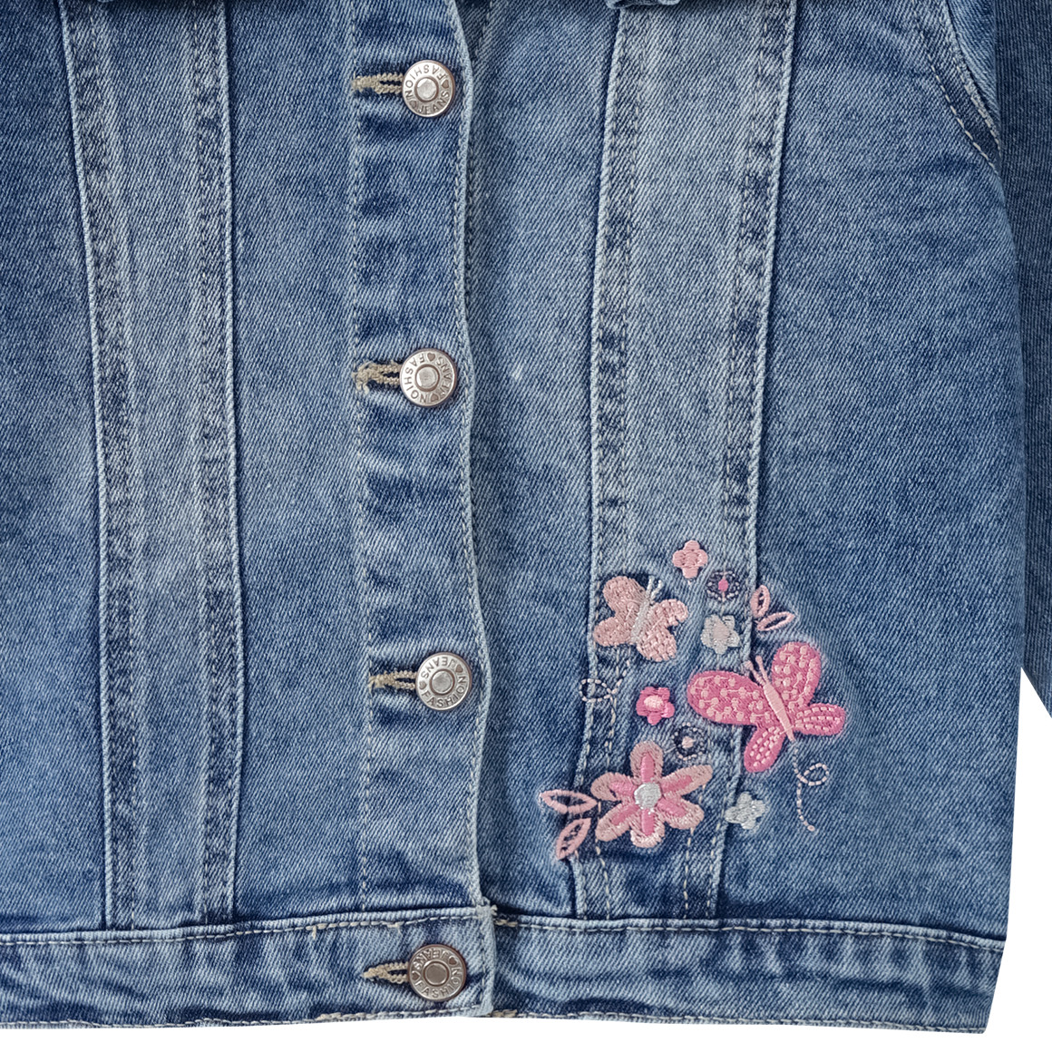 Topolino Mädchen Jeansjacke mit Stickerei blau