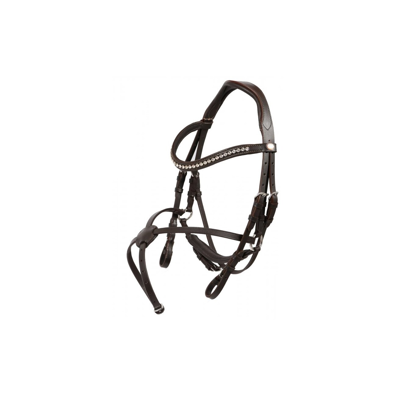 Hans Melzer Horse Equipment Hans Melzer Trense Calgary mexikanisches Reithalfter braun/silber WB (Warmblut)