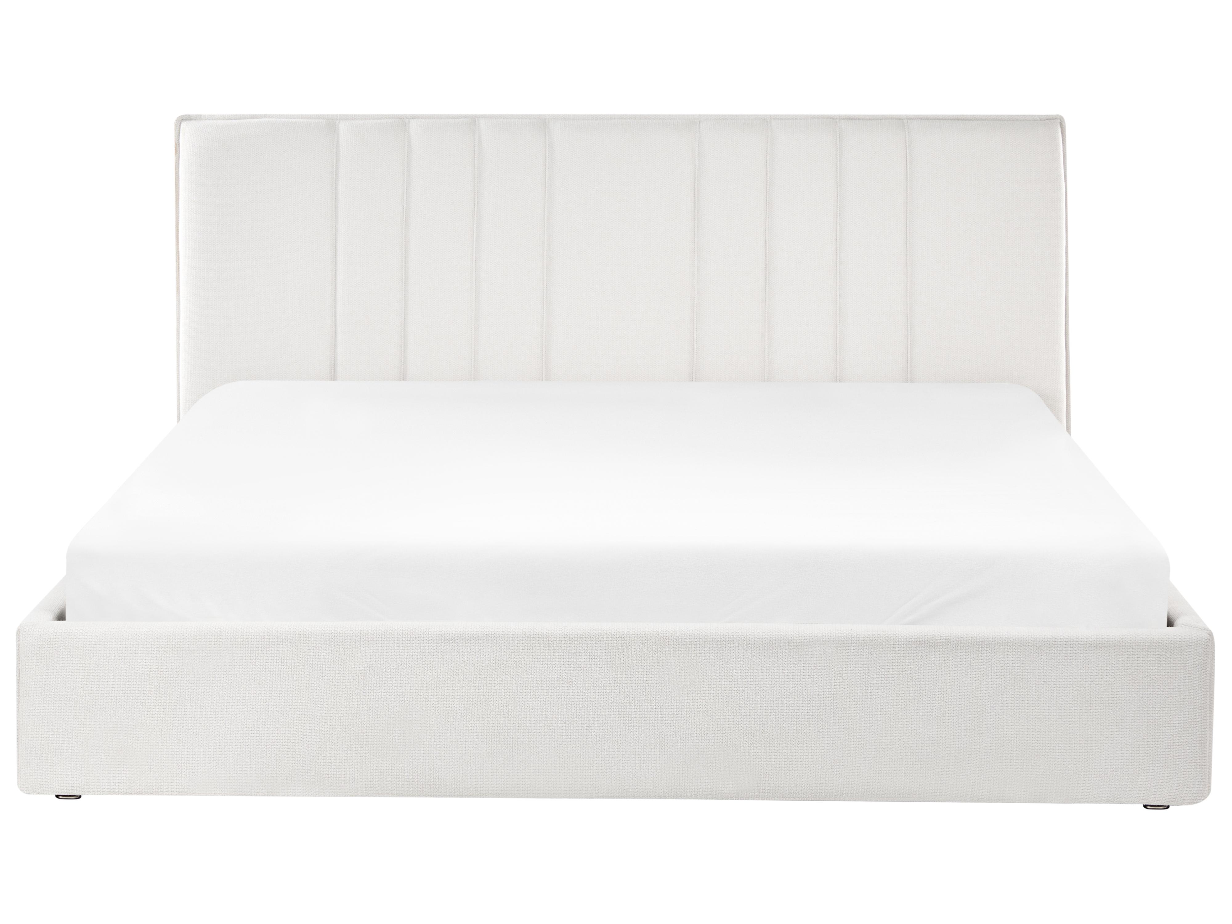 Bed met opbergruimte Stof TARASCON 180 x 200 cm Lichtbeige