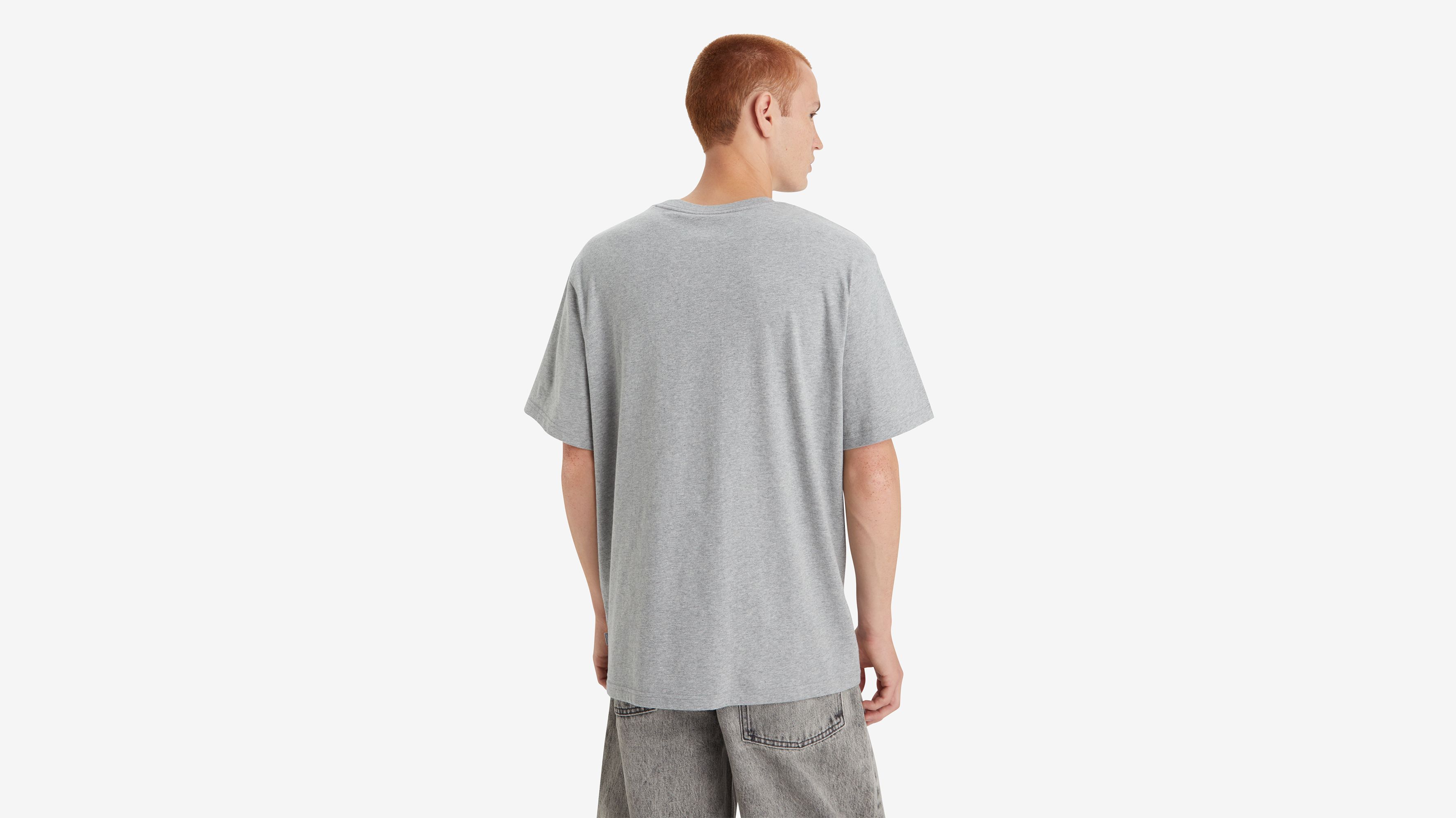 T-shirt graphique Relaxed - Polaroid Relaxed Tee Midtone Heather Grey - Gris