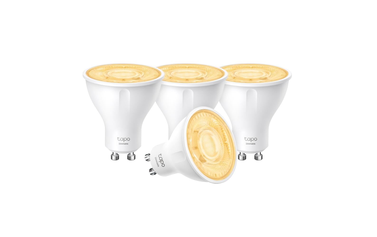 Leuchtmittel Tapo L610 4 Stück, DimmbarSmart Wi-Fi Strahler, dimmbar – Innenbeleuchtung, für das elegante Dekor
