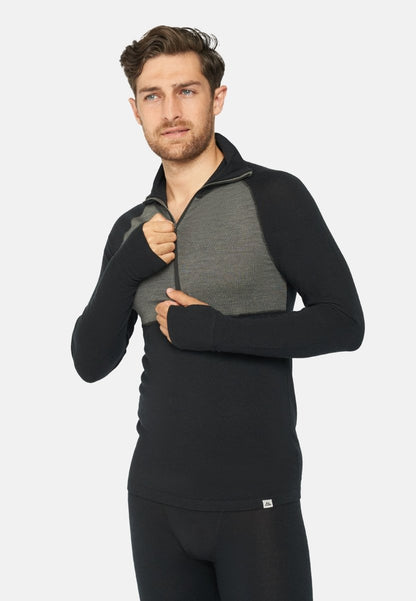 MERINOULD BASELAYER HALF-ZIP BLUSE TIL MÆND