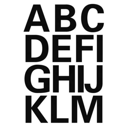 HERMA Buchstaben A-Z, wetterfeste Folie, schwarz, 25mm, 2 Bögen
