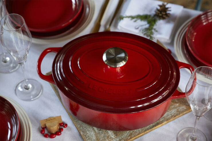 Le Creuset Oval støbejernsgryde 6,3L Cerise Cerise