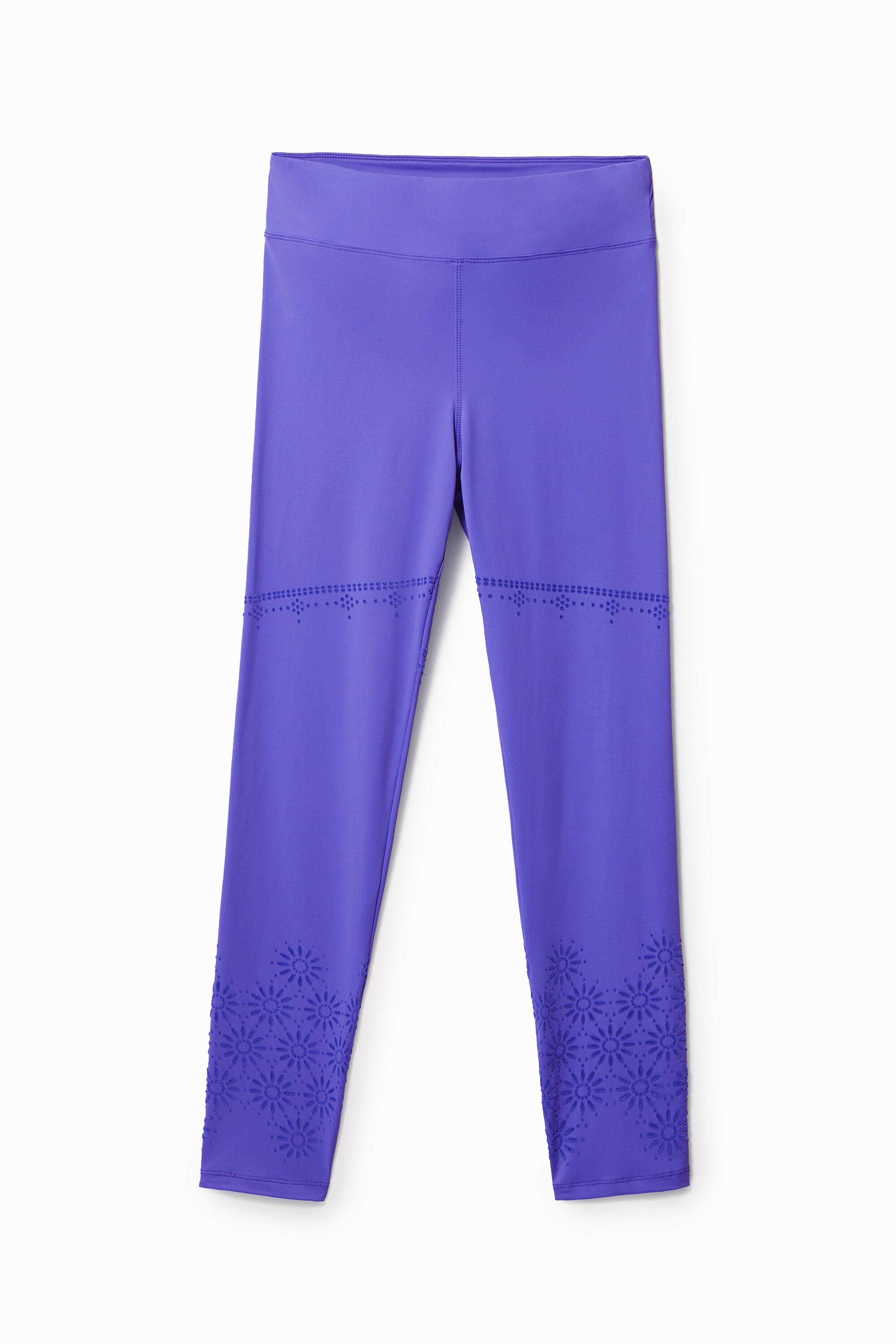 Legging fleurs floquées