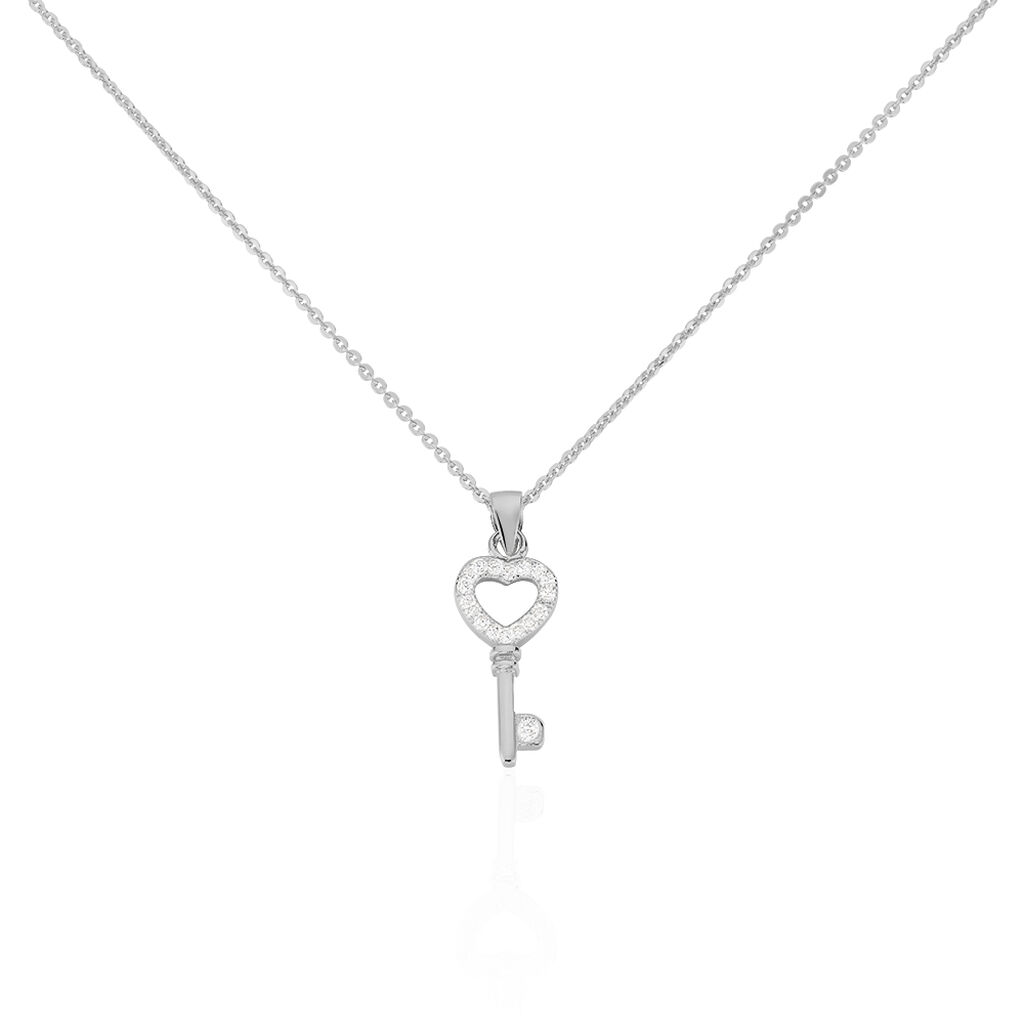 Collier Amy Argent Blanc Oxyde De Zirconium