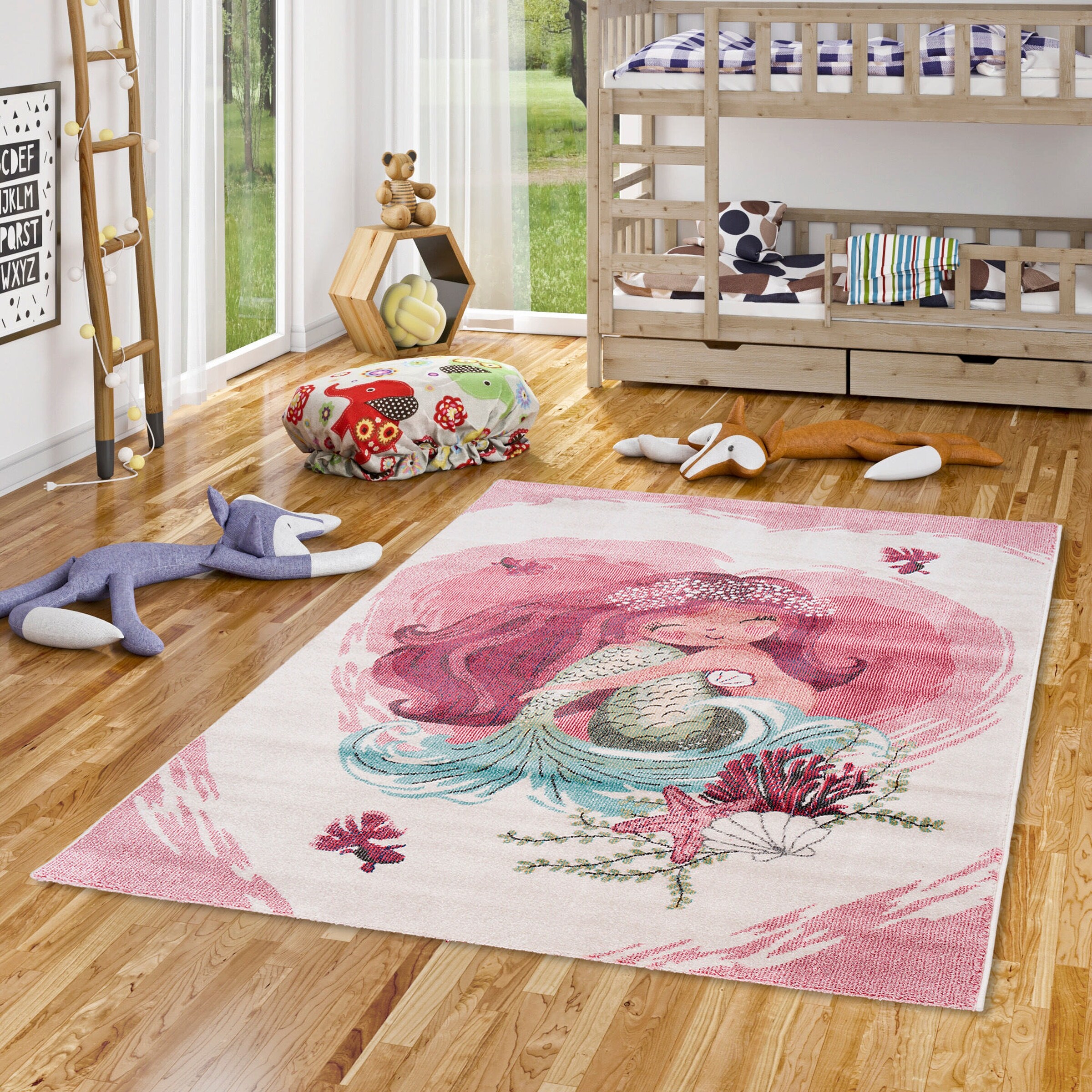 Pergamon Kinder Teppich Maui Kids Meerjungfrau Rosa