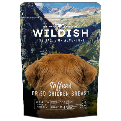 Wildish Dog Toffees Dried Chicken Breast Hundesnack 50g