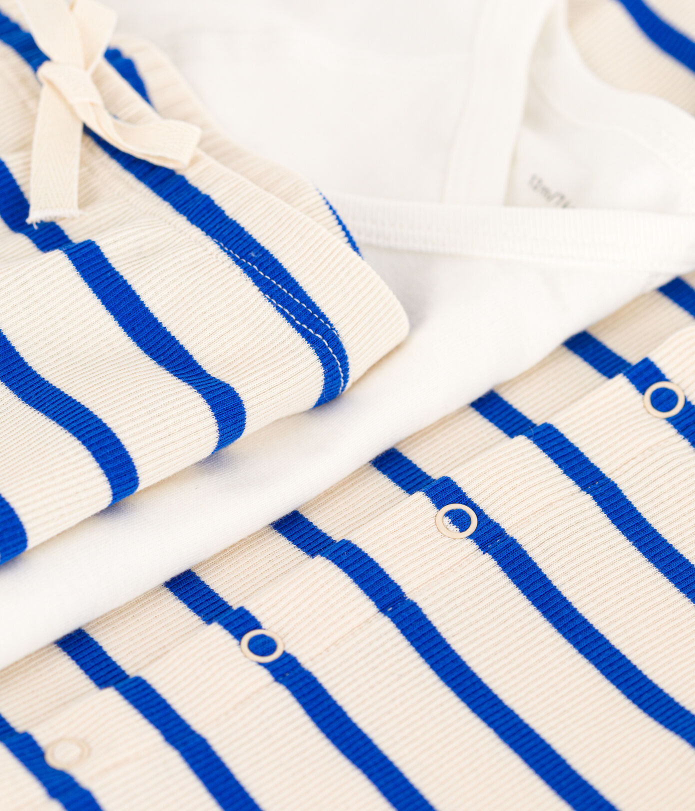 Ensemble à rayure marinière en coton bébé
