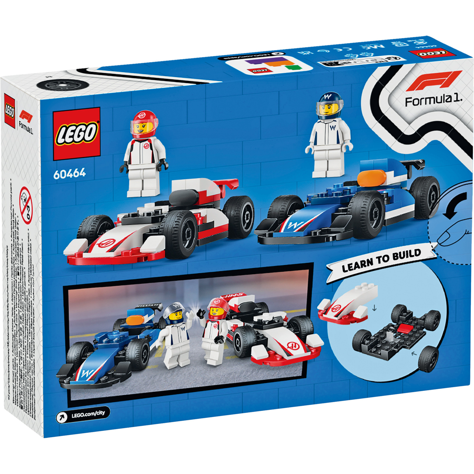 LEGO City F1 Williams Racing und Haas F1 Rennautos 60464