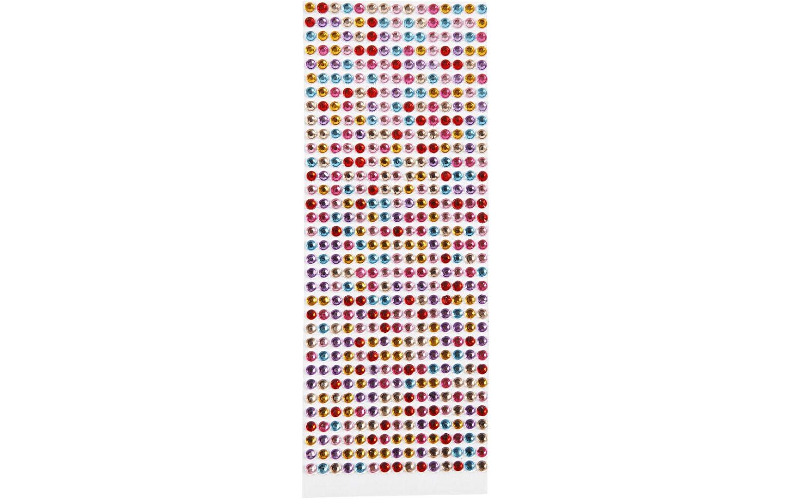 Schmucksteine Selbstklebend 10 Blatt, MehrfarbigStrasssteine