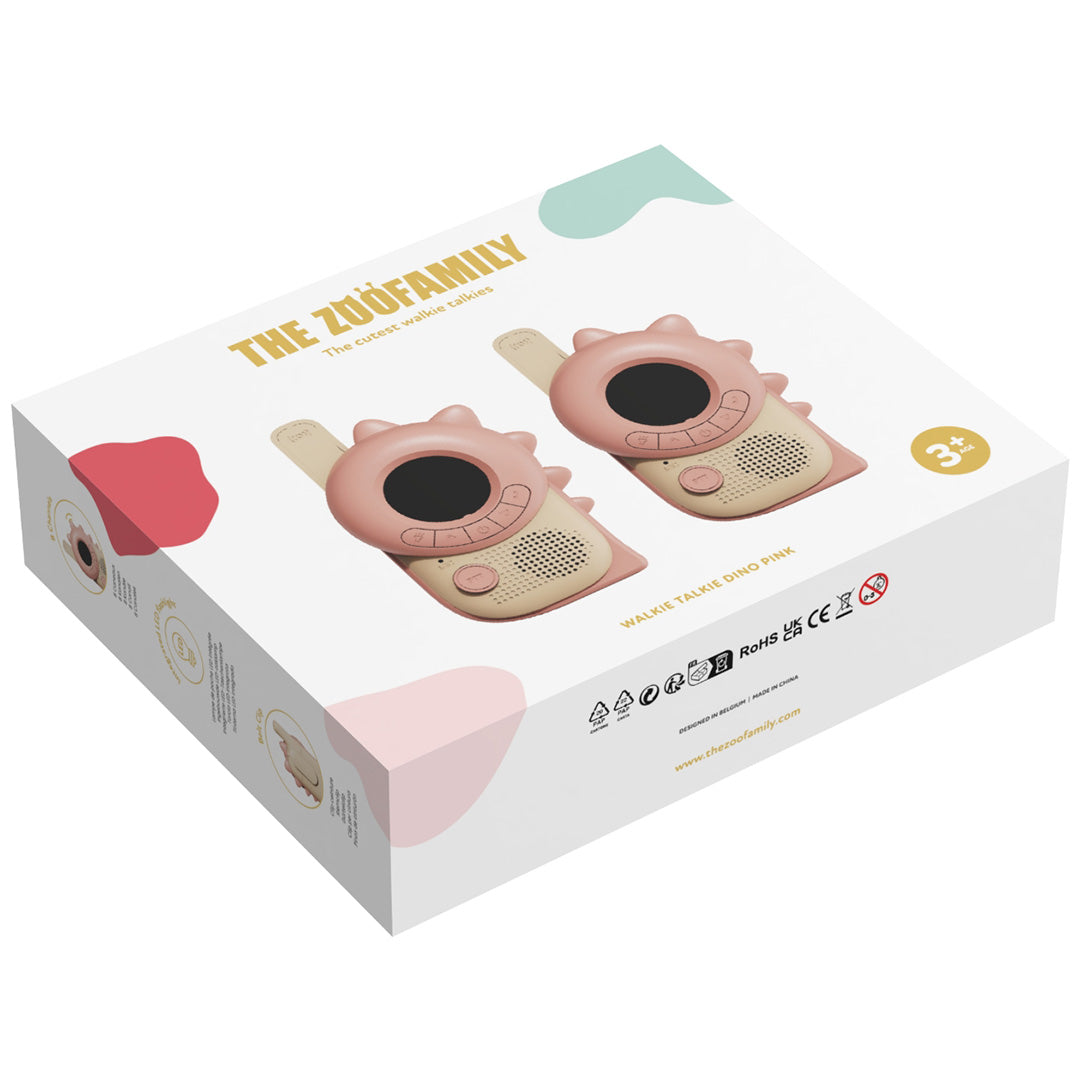 the zoofamily walkie talkie zoo - dino - roze - 2st
