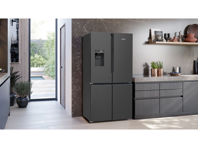 Siemens Kühl-Gefrierkombination KF96DAXEA Schwarz Kombigerät mit Kühlschrank und Gefrierschrank