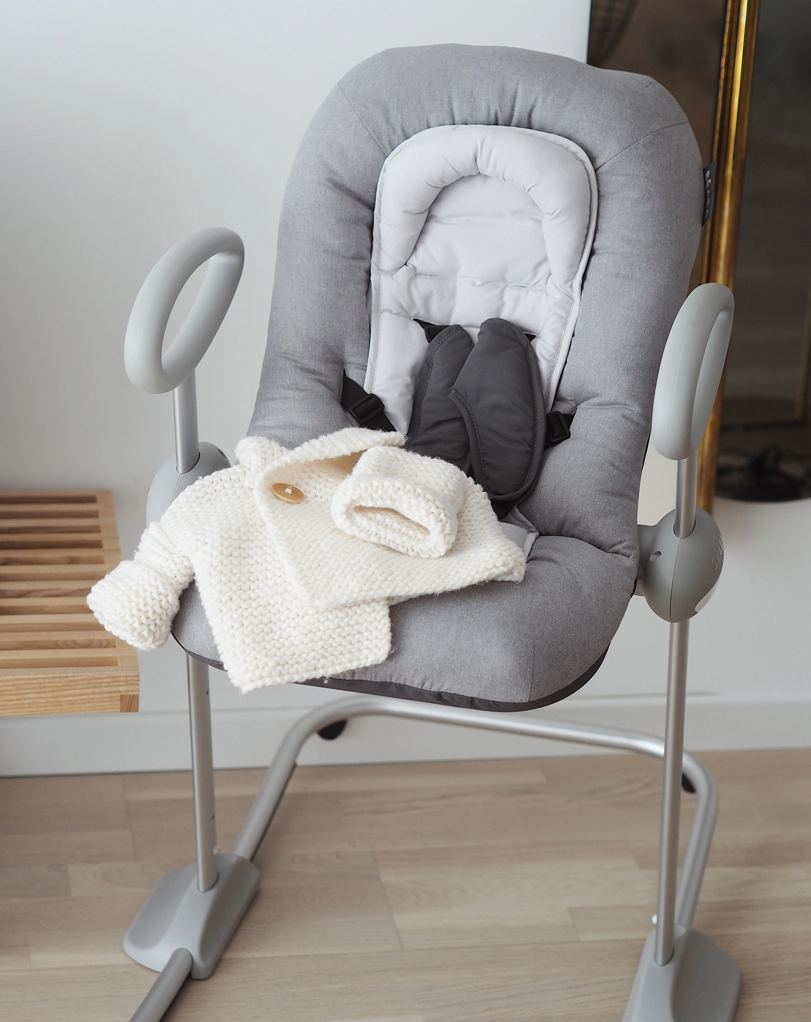 Babywippe UP&DOWN III in heather grey