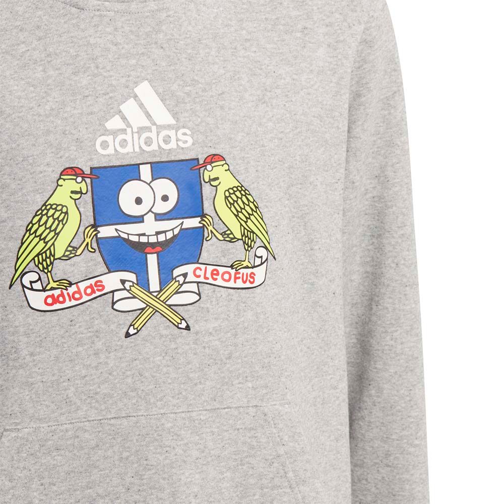 adidas Cleofus Hoodie Jungen medium grey heather