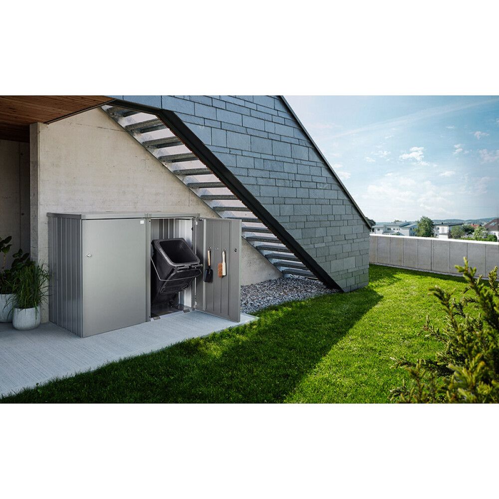 SØPPELKASSE BIOHORT ALEX KVARTSGRÅ METALLIC