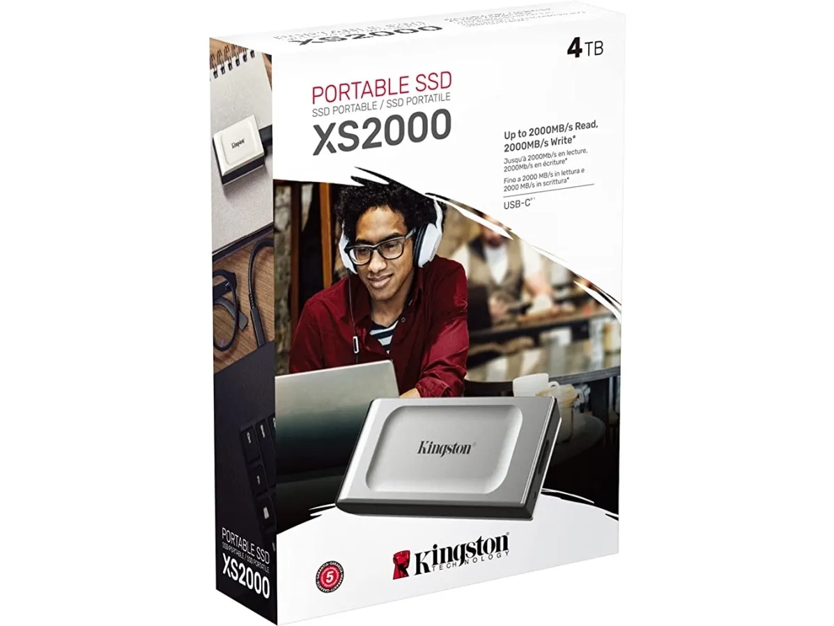 Kingston XS2000 - SSD - 4 TB - ekstern (bærbar) - USB 3.2 Gen 2x2 (USB-C stikforbindelse)
